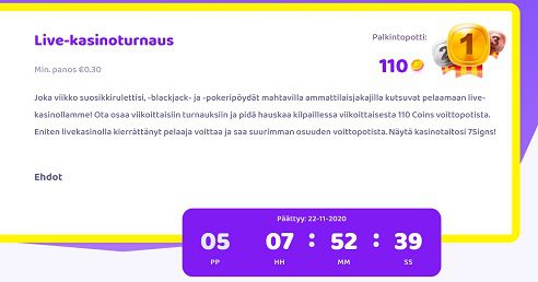 7Signs kasino – live-casinoturnaukset